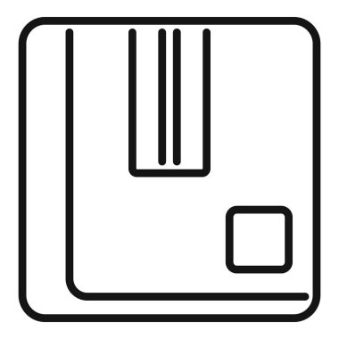 Paket tarama barkod simgesi ana hat vektörü. Ödeme hücresini imzala. Akıllı çubuk