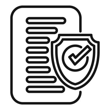 Kağıt dokümanı simge ana hatlarını onayladı. İşlem girişi. Özel tasarım