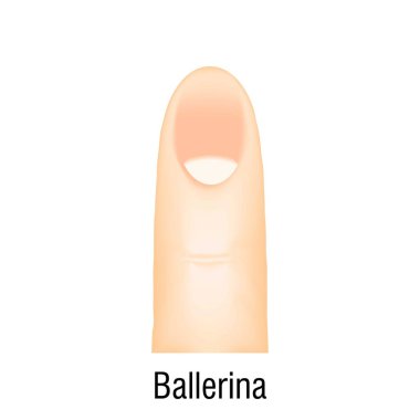 Balerin tırnak sanatı karikatür vektörü. Kesici stüdyosu. Sahte oval