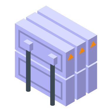 Hidrojen enerji ikonu izometrik vektörü. Boru hattı deposu. Yaratılış biyografisi