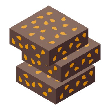 Tahini gıda ikonu izometrik vektörü. Tabak kremalı aşçı. Alan baharatı