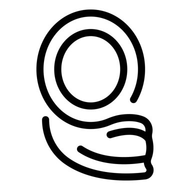 Modern kıyafet ikonu ana hatları vektörü. Erkek insan Arap. Orta Doğu tarzı.