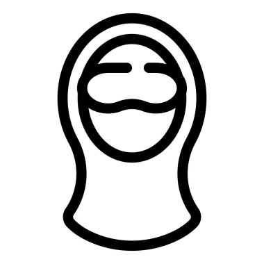 Arapça çeşitli başlık ikonu ana hatları vektörü. Sıradan bir Arap. Moda tarzı