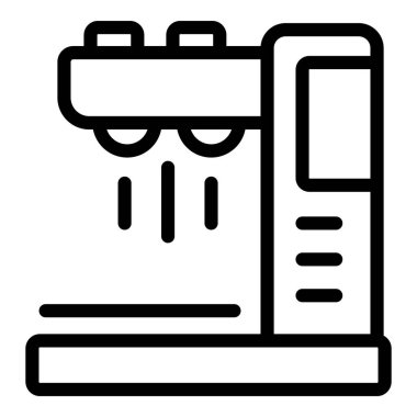 Banka nakit dedektörü ikon ana hatları vektörü. Para lambası. Ekonomik Para