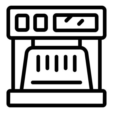 Para birimi detektörü ikon ana hatları vektörü. İş parası. Dişliler koyu