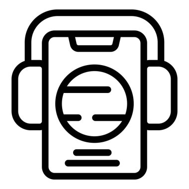 İspanyolca ders ikonu ana hat vektörünü dinle. Lexicon eğitimi. Oturum olgusu