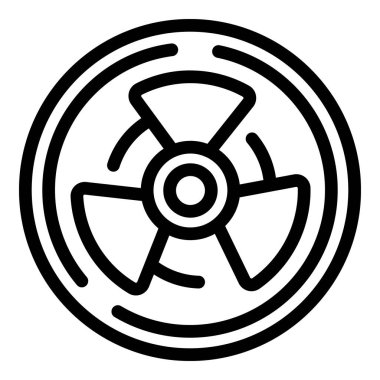 Atomik kimya ikonu ana hatları vektörü. Ders uzmanı teknisyeni. Disiplin eğitmeni