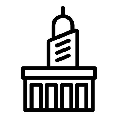 Opera simgesi ana hat vektörü. Şehir teli havacılığı. İnsanlar ülkeyi gezer