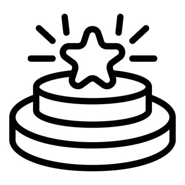 Yıldız abonelik ikonu ana hatları vektörü. Karanlık bir ödeme. Telefon planı fiyatı