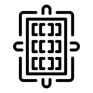 Daire ikonu taslak vektörünü ödünç ver. İş ajansı. Sahip politikası