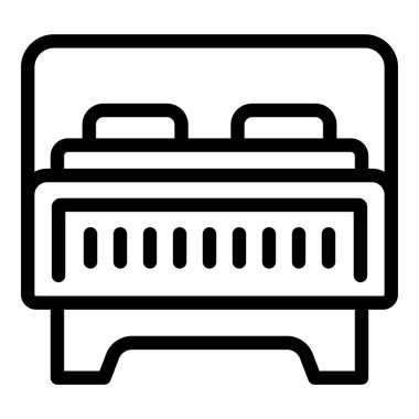 Daire yatak odası ikonu taslak vektörü kirala. Finans acentesi. Kredi politikası