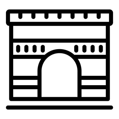 Capital French kemer simgesi ana hat vektörü. Ulusun eğlencesi. Fransızca tasarla