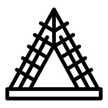 Turist Louvre ikonu ana hatları vektörü. Yetişkin sermayesiyle seyahat et. Kültür uzmanı