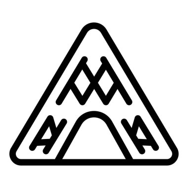 Eski Louvre ikonu ana hat vektörü. Sanat galerisi. Paris başkenti