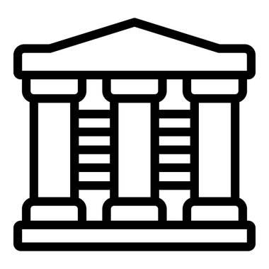 Lizbon müzesi ikon ana hatları vektörü. Kültür simgesi. Avrupa seyahati