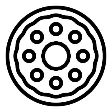 Yemek pişirme başlığı simgesi ana hatları vektörü. Şekerleme tavsiyesi. Şekerleme aracı