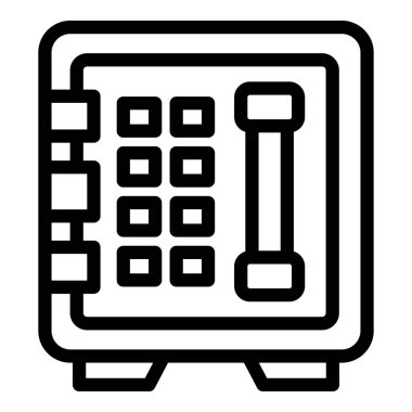 Kiralık kasa simgesi ana hatlarını koru. Metal güvende. Kasa finansmanı