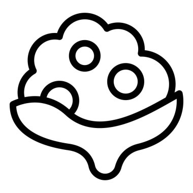 Karnabahar ikonu ana hatları vektörü ekin. Sağlıklı vitamin. Nesne vitamini