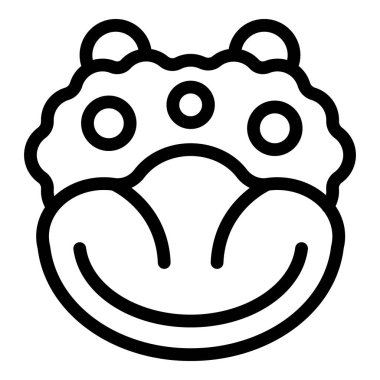 Karnabahar salatası ikon ana hatları vektörü. Hasat pişirme. Organik diyet