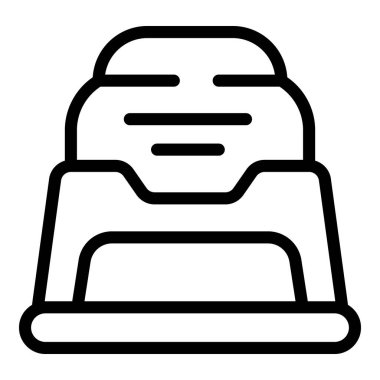 Çocukluk ikonu ana hatları vektörü. İndirimli pazarlama. Temiz kase