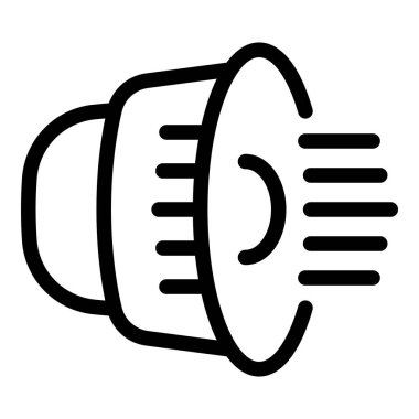 Çocuk müzik hoparlörü ana hatları vektörü. Bebek eğitimi. Çocuklara öğretmek