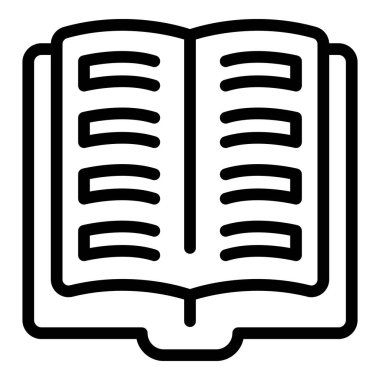 Kitap yayınlama ikonu ana hatları vektörü. İş verileri. Yığın hacmi