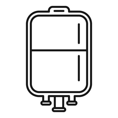 Veteriner kan paketi ikonu ana hatları vektörü. Hayvan servisi. Yurt içi hastalık