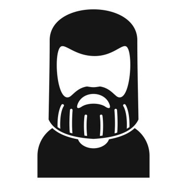 Yaratıcı sakal simgesi basit bir vektör. Moda adamı. Kısa model birey