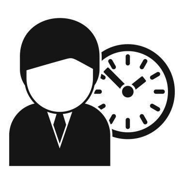 Dişli bitkisi dijital ikon basit vektörü. Finans monitörü. İnsan işi.