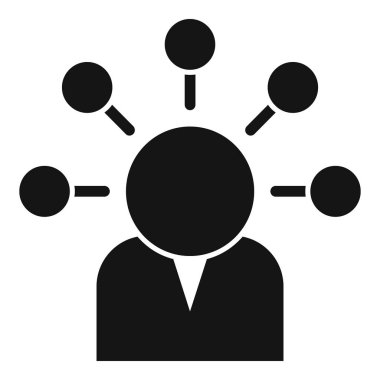 Kişi seçimi simgesi basit vektör. İş verileri. İç görü bilimi verileri