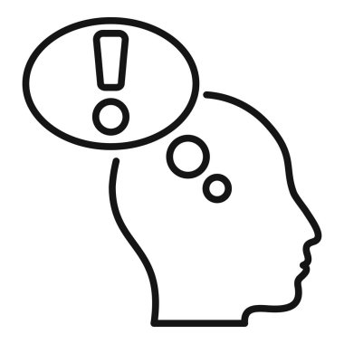 İç görü simgesi ana hat vektörü. Zihni keşfet. Müşteri iş verileri