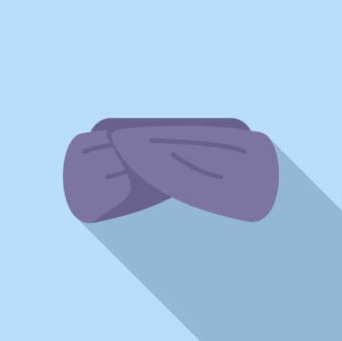 Müslüman türban ikonu düz vektör. Etnik din aksesuarları. Erkek başlığı.