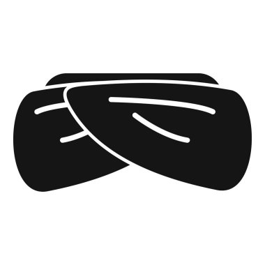 Müslüman türban simgesi basit bir vektör. Etnik din aksesuarları. Erkek başlığı.