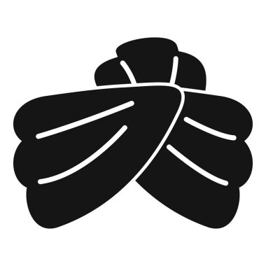 Hint türban simgesi basit vektör. Baş kültür dini. İslam eşarbı