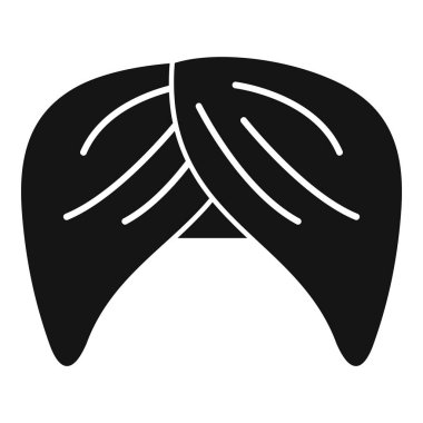 Türban başlık simgesi basit bir vektör. Kültürel doğu. Asyalı Müslüman çiftliği