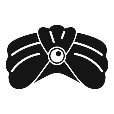 Türban simgesi basit bir vektör. Kostümlü çöl. Geleneksel etnik kıyafetler