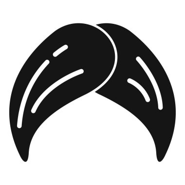 Arabistan türban simgesi basit bir vektör. Hindistan kostüm tatlısı. Etnik eşarp