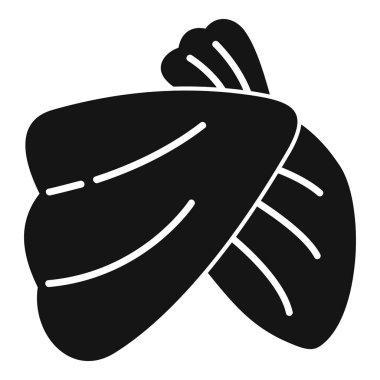 Doğu türban simgesi basit vektör. Asyalı Müslüman başlığı. Din kostümü