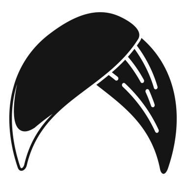 Din türban simgesi basit bir vektör. Doğu dinine yönelin. Müslüman Asyalı başlık