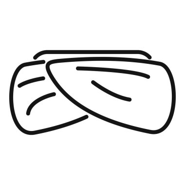 Müslüman türban simgesi ana hat vektörü. Etnik din aksesuarları. Erkek başlığı.