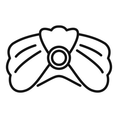 İnsanlar türban ikon ana hatları vektörü. Kostümlü çöl. Geleneksel etnik kıyafetler