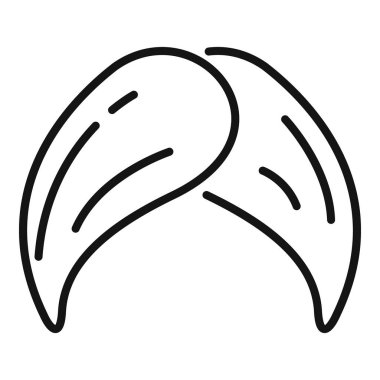 Arabistan türban simgesi ana hat vektörü. Hindistan kostüm tatlısı. Etnik eşarp