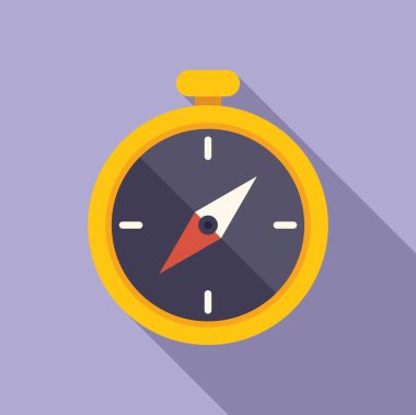 Seyahat pusula simgesi düz vektör. Güvenlik sağlığını korumak için. Mutlu aktif