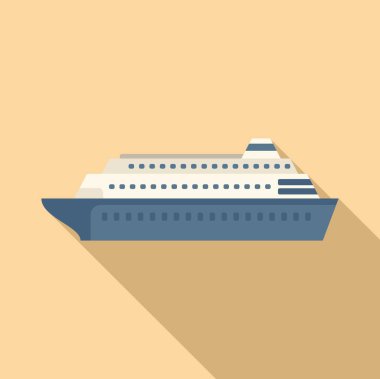 Okyanus yolculuğu ikonu düz vektör. Güvenli su yolculuğu. Tıbbi bakım