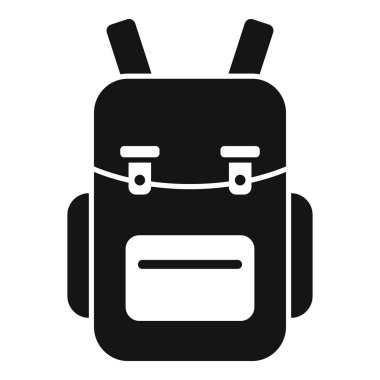 Seyahat çantası simgesi basit vektör. Güvenlik koruması. Aktif finans yoga