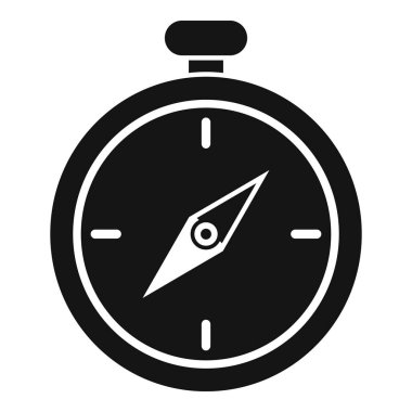 Seyahat pusula simgesi basit vektör. Güvenlik sağlığını korumak için. Mutlu aktif