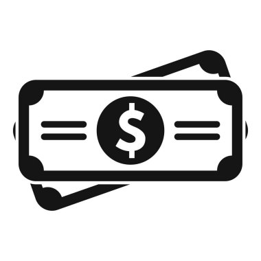 Emeklilik seyahat ikonu için para, basit vektör. Sağlıklı hizmet. Emekli adam