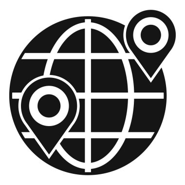 Küresel emeklilik ikonu basit vektör. Emeklilik maaşı. Tıbbi risk kapsamı