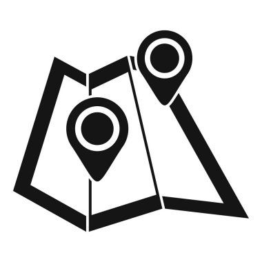 Seyahat haritası sigorta simgesi basit bir vektör. Güvenli yolculuklar. Emeklilik gezisi