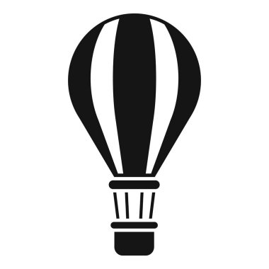 Hava balonu seyahat ikonu basit vektör. Emeklilik yolculuğu. Güvenli servis
